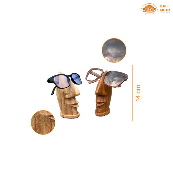 Promo! Tempat Kacamata Kayu - Tempat Kacamata Unik - Stand Kacamata Kayu - Penyangga Kacamata - Temp