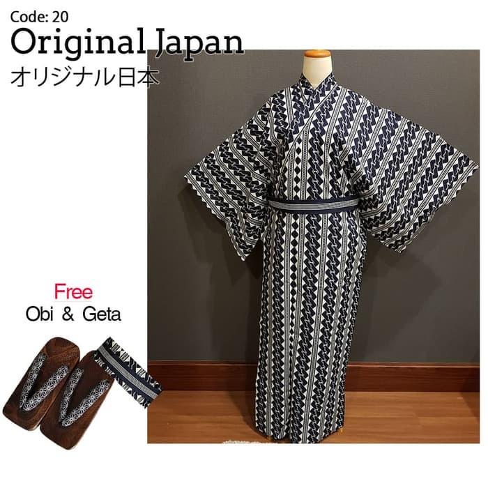Sale Yukata / Kimono Pria Asli Dari Jepang ( Full Set #20 ) Terbatas