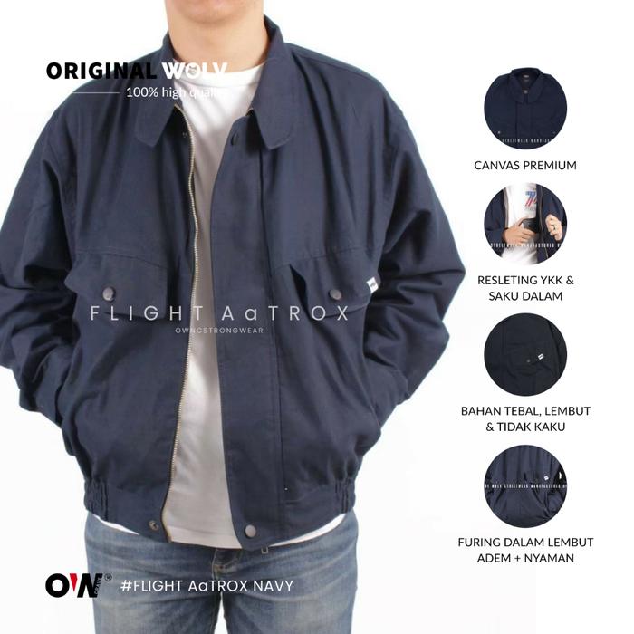 WOLV - Flight Wolv Original Jaket Pria Wanita