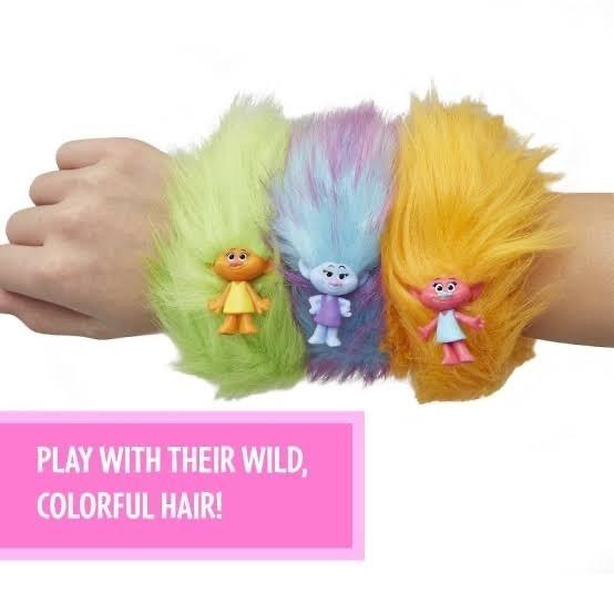 TROLLS HAIR HUGGERS GLITTER PACK ORIGINAL HASBRO GELANG HIASAN RAMBUT