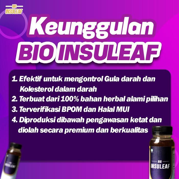 Paket 3 Bio Insuleaf - Solusi Atasi Kencing Manis, Diabetes Melitus, Cegah Gagal Ginjal Gula Darah T