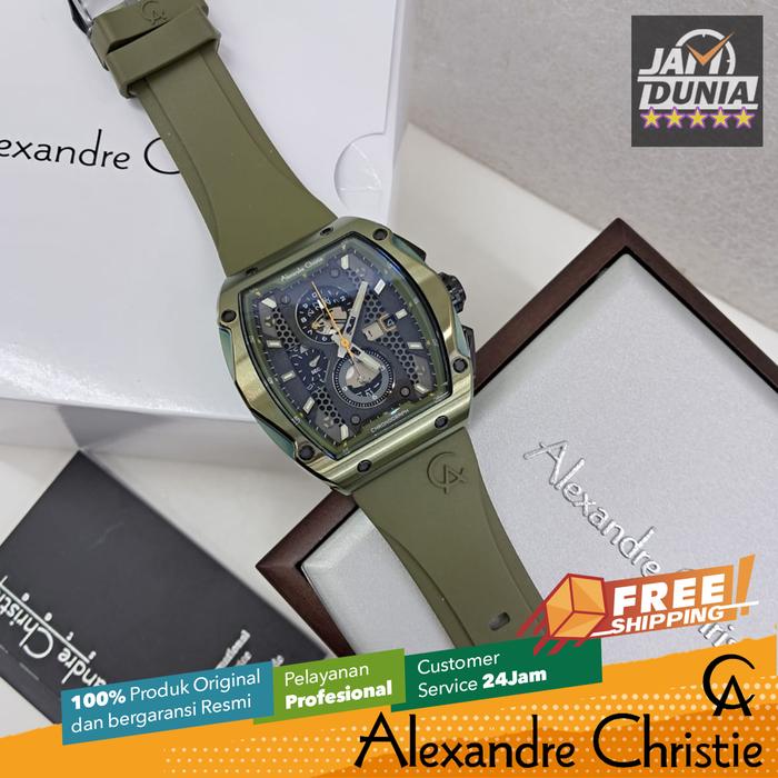 JAM ALEXANDRE CHRISTIE PRIA ORIGINAL RUBER GREEN CHRONO AC 6608 AC6608