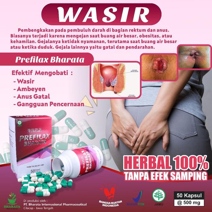 Obat Ambeien Wasir Hemoroid Infeksi Anus Fistula Ani Paling Ampuh Prefilax Bharata | Mahkota Bharata