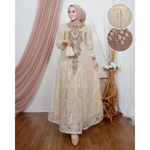 MAHKOTA KEBAYA GAMIS PESTA NAJWA || GAMIS MODERN NAJWA || GAMIS NAJWA PUTIH || GAMIS