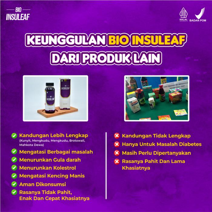 Paket 3 Botol Bio Insuleaf Jamu Herbal Bantu Atasi Masalah Kolesterol & Gula Darah