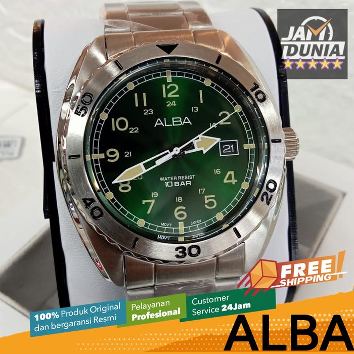JAM TANGAN PRIA ALBA ORIGINAL ALBA AS9U71 ALBA AS9U71X1 STAINLES IJO