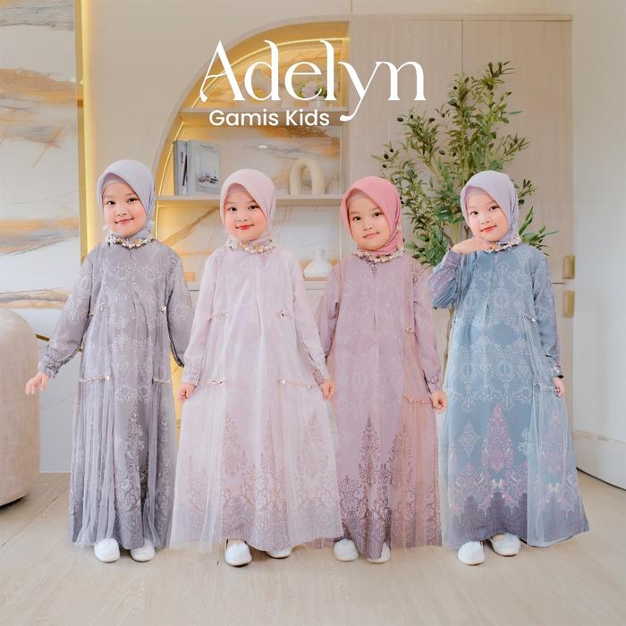 Adelyn Gas Anak Payet Umur 1-8 Tahun Couple Sarimbit Keluarga Muslim Bahan Ultimate Terlaris.