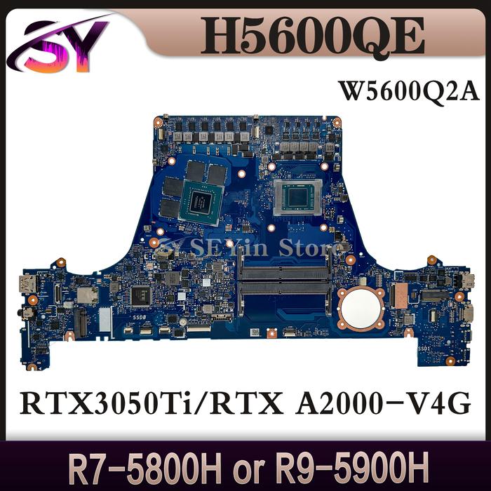 H5600Q Mainboard For ASUS H5600QE J5600QE W5600Q2A J5600Q2A Laptop Motherboard R7-5800H R9-5900H RTX