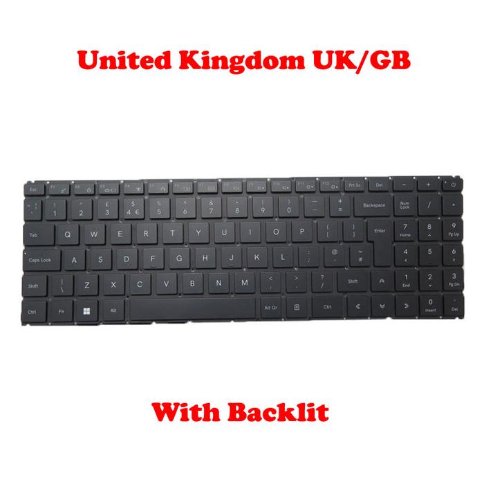Laptop With Backlit Keyboard For Slimbook Executive 16 12th Gen English US United Kingdom Black Exec