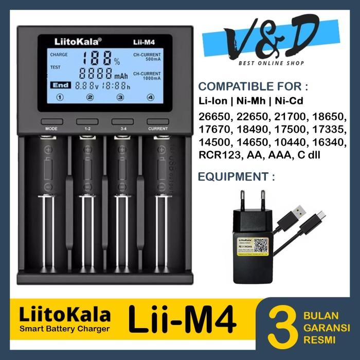 CHARGER BATERAI LIITOKALA LII M4 ORIGINAL FULLSET