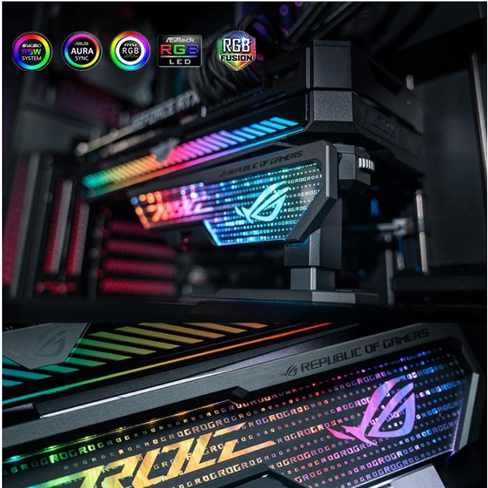 ASUS ROG Herculx GPU Bracket & Graphics Card Holder Support For RTX 3060-3090 ti Series AURA SYNC 3D