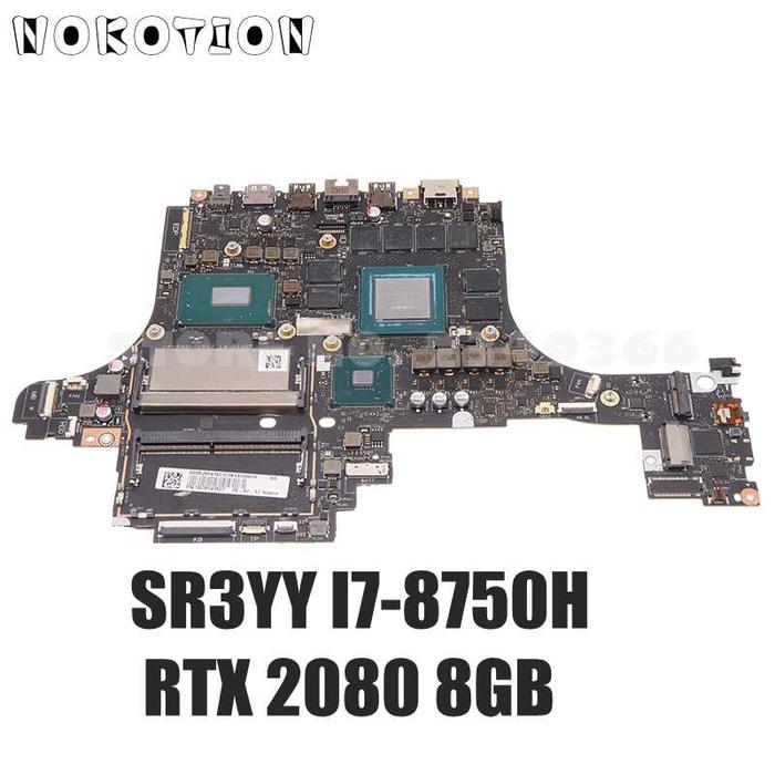 NOKOTION For Lenovo Legion Y740-15ICHG Y740 Laptop Motherboard SR3YY I7-8750H CPU RTX 2080 8GB 5B20S