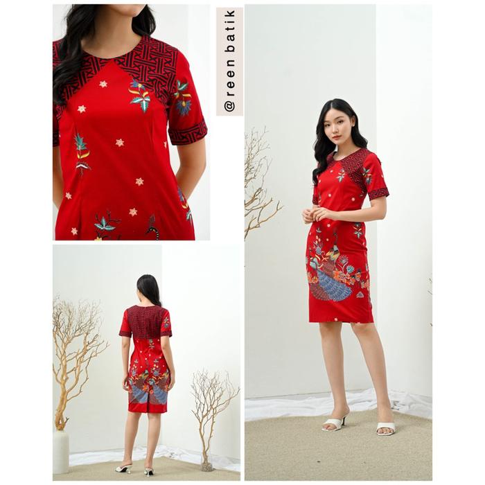 Batik Couple Set Faly BBC Warna Merah Edisi Imlek, 306 BBC-R / 135 BBC-R / 241 BBC-R / 208 BBC-R / 1