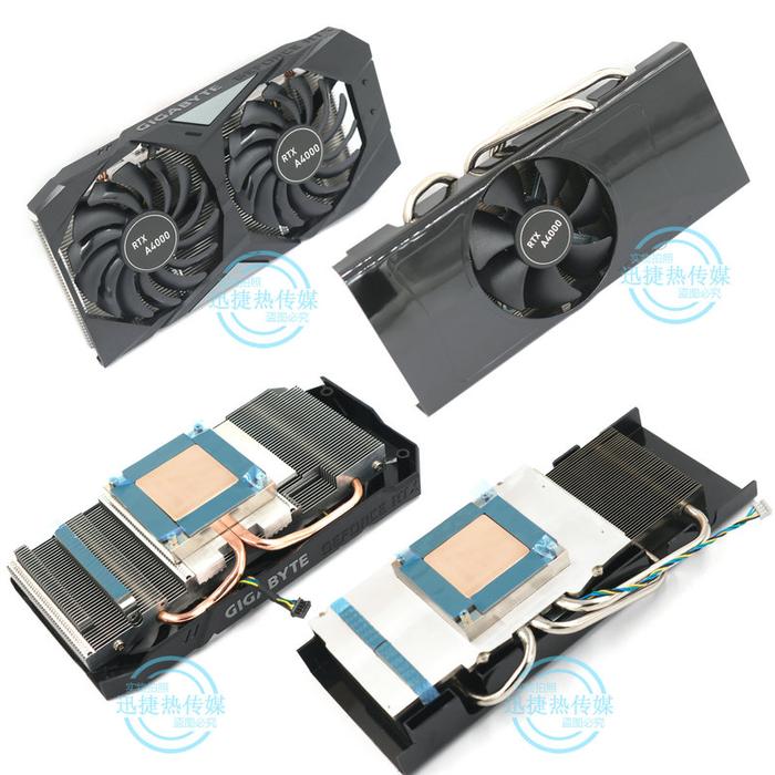 DIY GPU Heatsink Copper Cooler for Quadro RTX A4000 Graphics Video Card Pitch 54.5x54.5MM