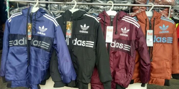 JAKET PARASUT KAPAS ADIDAS JALA DEPAN. ANAK 3-5THN DAN 8-11THN