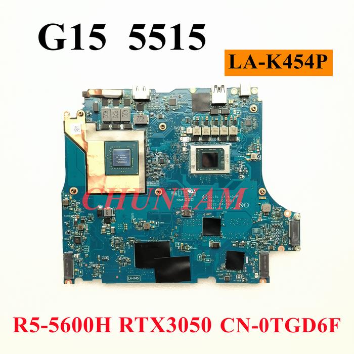 LA-K454P R5-5600H FOR Dell G15 5515 Nvidia RTX 3050/4GB Laptop Notebook Motherboard CN-0TGD6F TGD6F 
