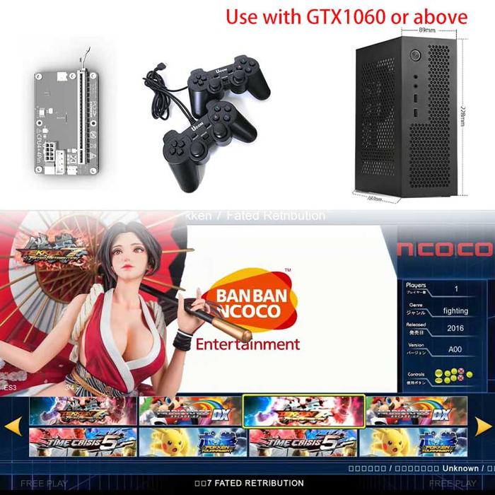TTX 3 Game System with Handleand Graphics Card Dock Kit for RTX 1060, Mini PC