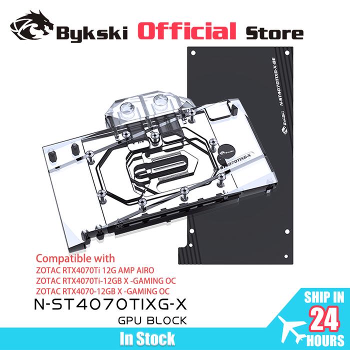 Bykski GPU Block Use for ZOTAC RTX 4070Ti Trinity 190mm PCB / 4070 12GB X-GAMING OC Video Card Water