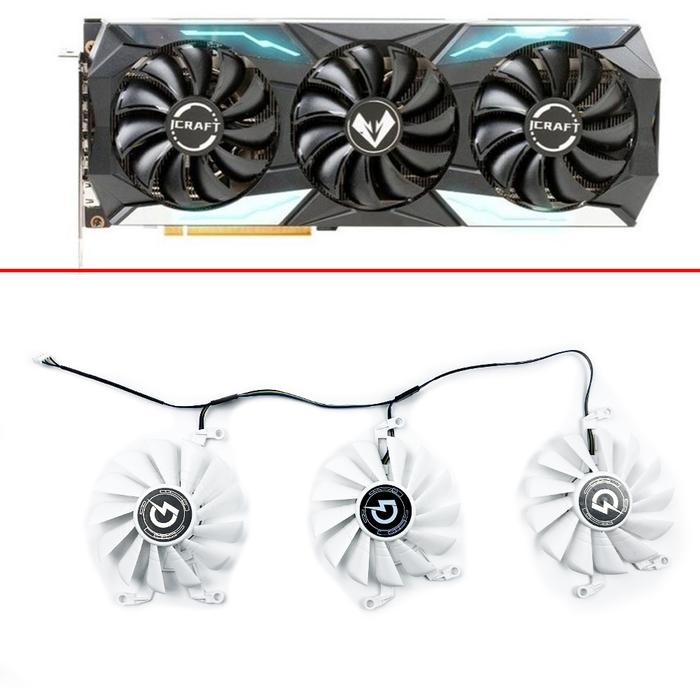 3pcs DIY 85mm 4pin Cooling Fan RTX3060 3060TI GPU FAN For maxsun GeForce RTX 3060 iCraft RTX3080 307