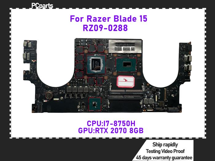 PCparts Original RZ09-0288 For Razer Blade 15 Elite Edition 2019 2018 Laptop Motherboard I7-8750H RT
