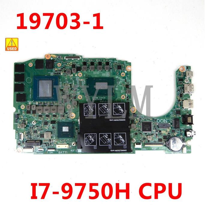 FOR DELL G3 Laptop motherboard SRF6U I7-9750H CPU RTX 2060 with CN-0HK1DX HK1DX 0HK1DX 19703-1 100% 