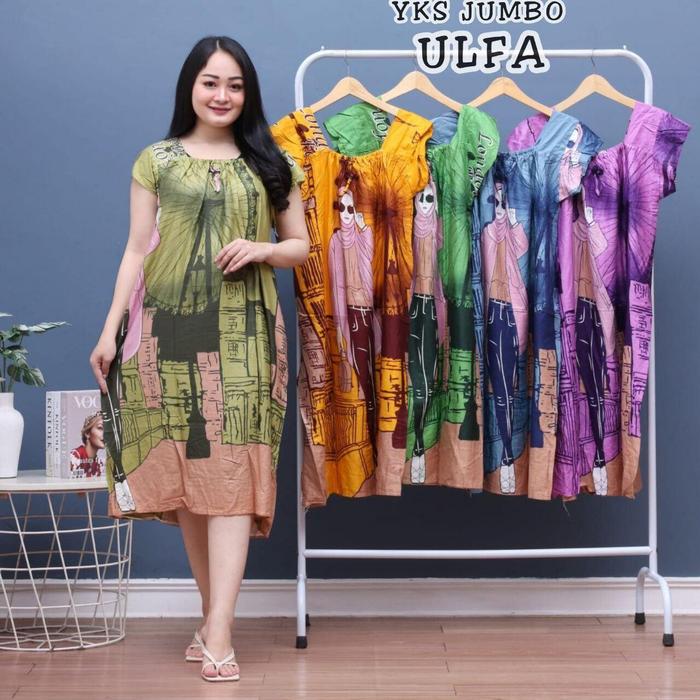 Daster Yukensi Jumbo motif Ulfa, Macan Kumbang, Sakura, Adat, Delya, Daster Yukensi Busui Daster Sek