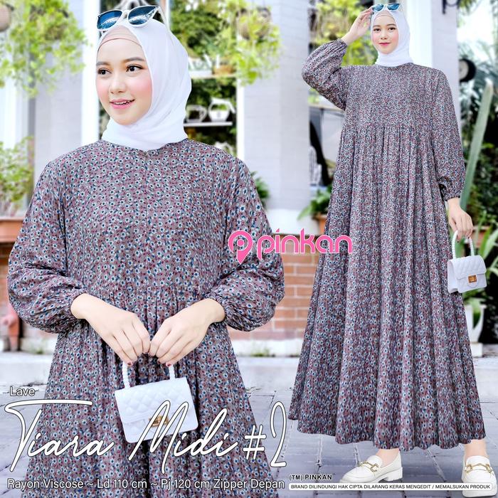 MIDI DRESS JUMBO M L XL XXL LD 100 110 120 130 BUSUI RESLETING DEPAN MOTIF MOZA MIDI KEKINIAN MODERN