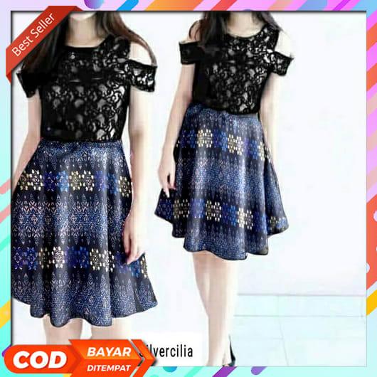 Dres Pendek Seksi Wanita Korea Style Gaun Natal Kristen Tunik Kekinian Longdress Bridesmaid Dewasa J