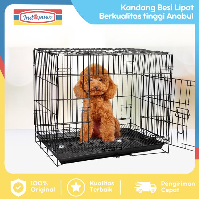 Indopaws Kandang Hewan Lipat - Kucing, Anjing, Kelinci, Sugar Glider, Ayam - Kandang Besi Berkualita