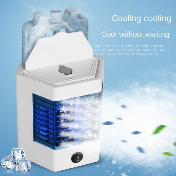 【Free Baki Es】Atomisasi Air Cooler Kipas Mini Portable AC USB Praktis Pendingin Ruangan Mini Import 