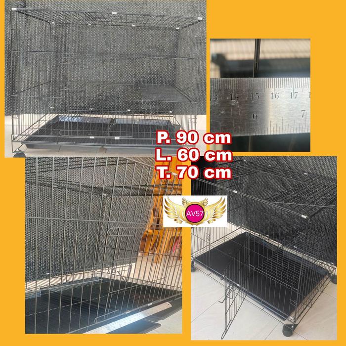 KANDANG BESI BESAR XXXL 90X60X70cm buat ayam kucing anjing dll