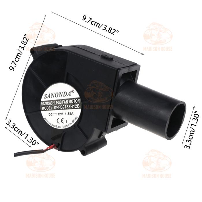 Blower Mini BBQ Kipas Blower Ac Turbocharger Portabel Kecil Dengan Pengontrol Kecepatan Daya Port /