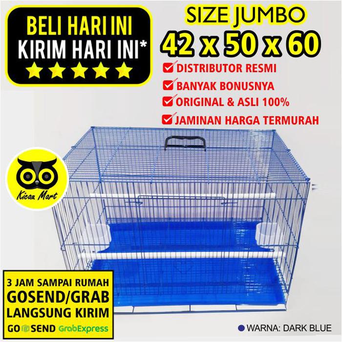 KicauMart KHUSUS 3 JAM SAMPAI Kandang Kotak Besi Tebal Lipat Sangkar Umbaran Ternak Breeding Burung