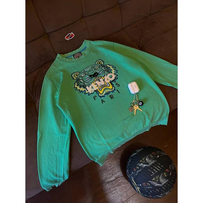 Crewneck Sweatshirt Kenzo Tiger Bekas Preloved Sweater Unisex