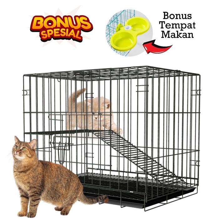 Kandang Besi Lipat 60x42x51 Kandang Burung Kenari Love Bird Kucing Hamster Kandang Kucing Cat Kandan