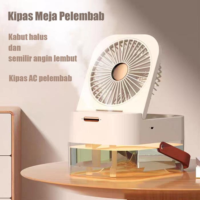 Kipas angin Ac lubang ganda Kipas model ac Mini Air cooler Fan Portable remote Mobil-Ruangan Dingin 