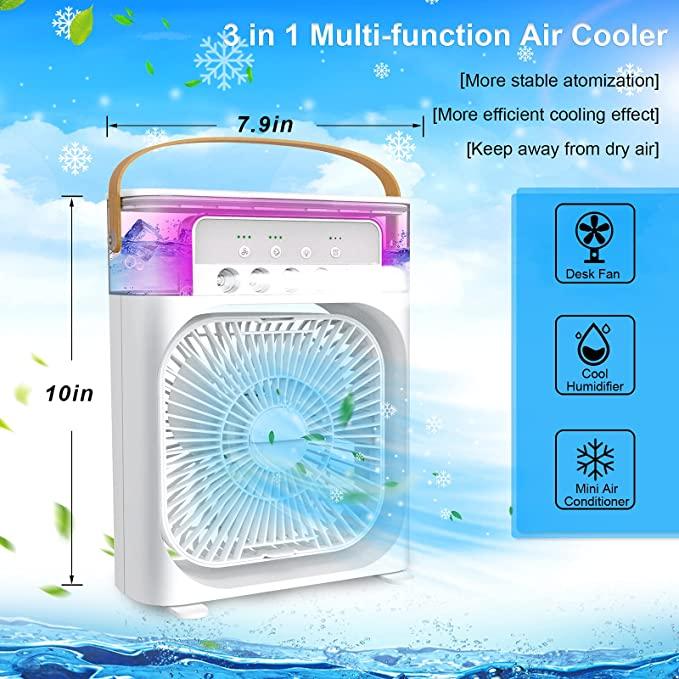 Kipas Pendingin Udara Portabel, Pendingin Udara Evaporatif Mini Pribadi Kecil dengan adaptor AC Humi