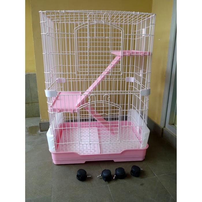Kandang Kucing Octagon 3 Lantai Bak Pasir C-226 kandang oktagon murah
