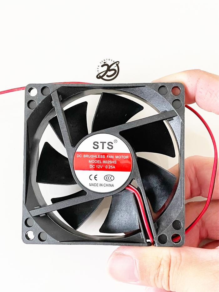 FAN DC 12V 8cm KIPAS DC 8x8cm BRUSHLESS FAN TEBAL COOLING EXHAUST 8cm KIPAS PENDINGIN 80mm 8 x 8cm 0