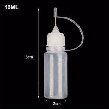 Botol JARUM MINI Tetes 10ml Tutup Needle Dropper Bottle 10ml Liquid Botol Jarum Kosong BOTOL SAUS MI