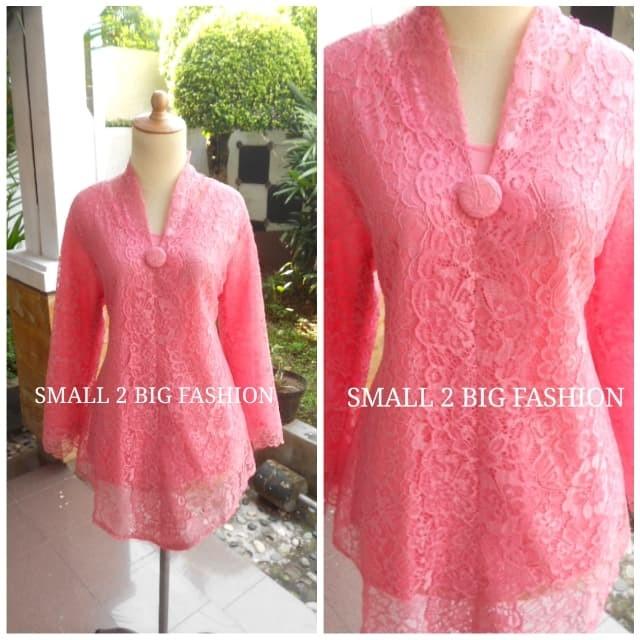 Spesial Produk Pilihan Kebaya Brukat Panjang Putih Pink Hitam Merah Marun Salmon Fanta Toska Pasti S