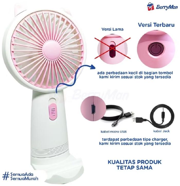 KIPAS ANGIN PORTABLE SX115  MINI FAN USB KIPAS ANGIN GENGGAM DENGAN DUDUKAN HP
