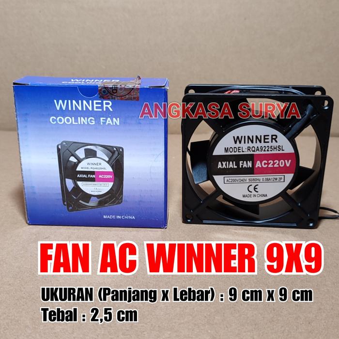 Cooling Fan AC 220v 9x9 / Kipas Pendingin / Exhaust Fan 9 cm x9 cm WINNER