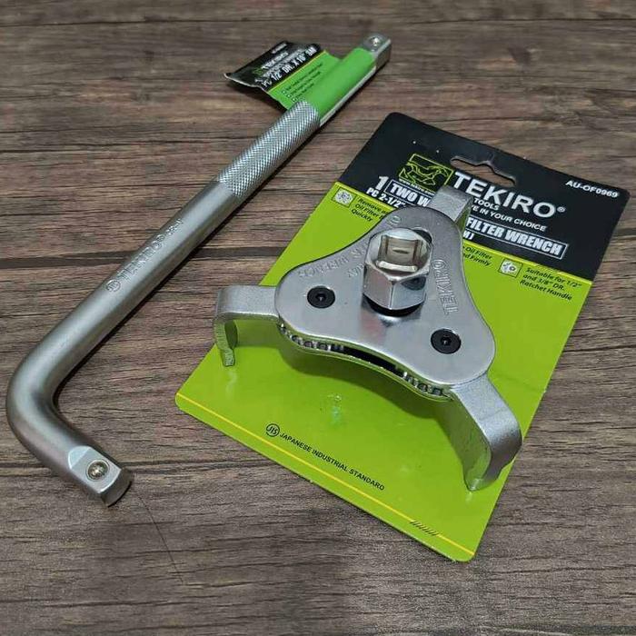 Kunci buka pasang filter oli mobil set gagang kunci sok l 1/2" TEKIRO original