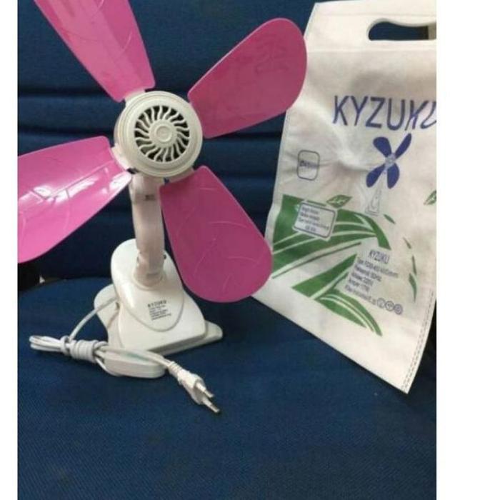 Kipas Angin Jepit 3in1 4Baling Kyzuku 17w - Kipas Angin Bisa Meja dan Dinding