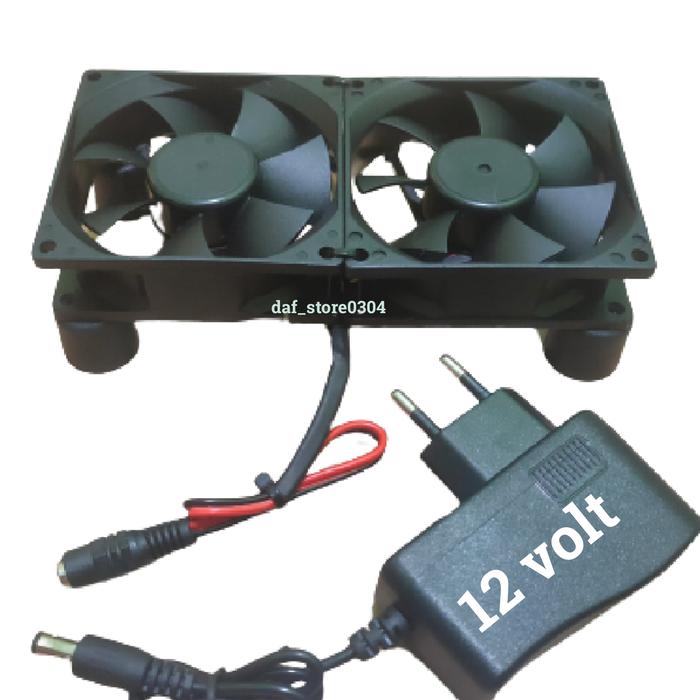 kipas pendingin power amplifier plus adaptor 12v high speed