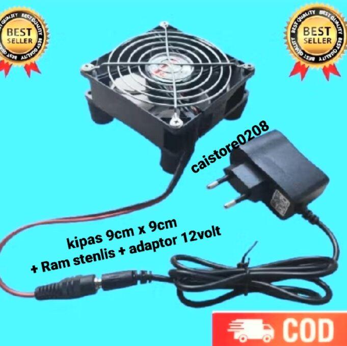 kipas pendingin stb 9cm x 9cm + RAM + ADAPTOR 12VOLT