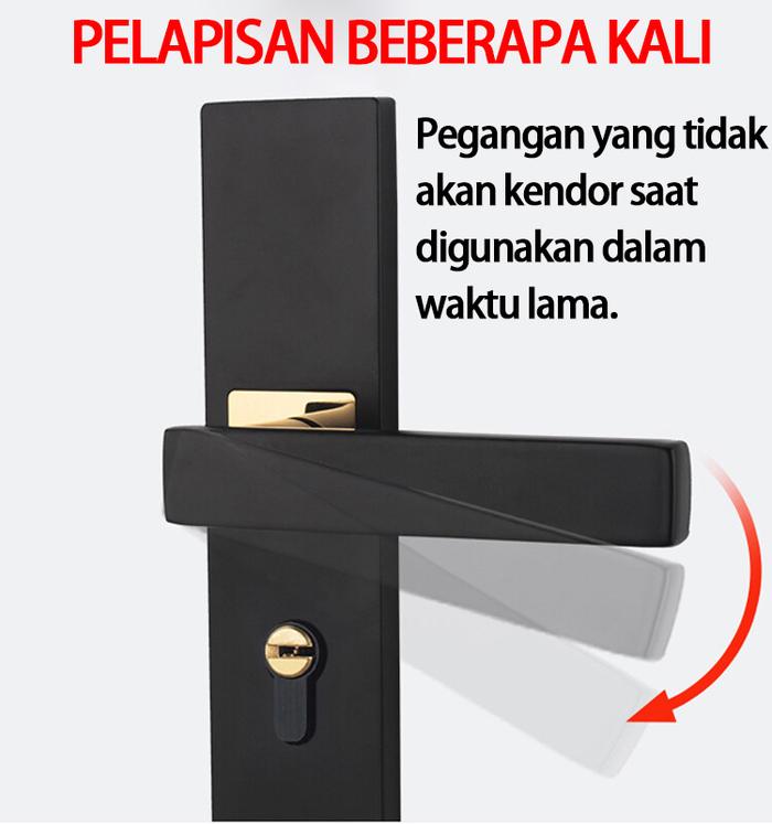 Instalasi universal 100% kunci pintu rumah kayu Senyap tahan pemasangan tahan tekanan dan tahan koro