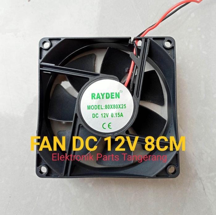 FAN DC 12VOLT UKURAN 8CM KIPAS PENDINGIN 12V 8CM FAN DC 8cm KIPAS 8CM KIPAS 8X8 KIPAS 8 CM FAN DC 8C