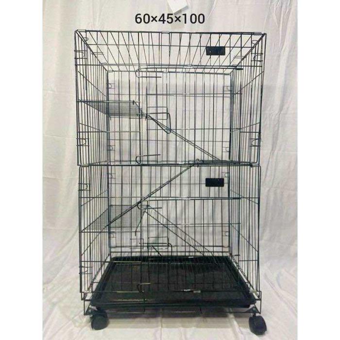KANDANG KUCING MURAH Tingkat 3 + Roda Size 100×60×45 CM
